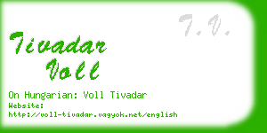 tivadar voll business card